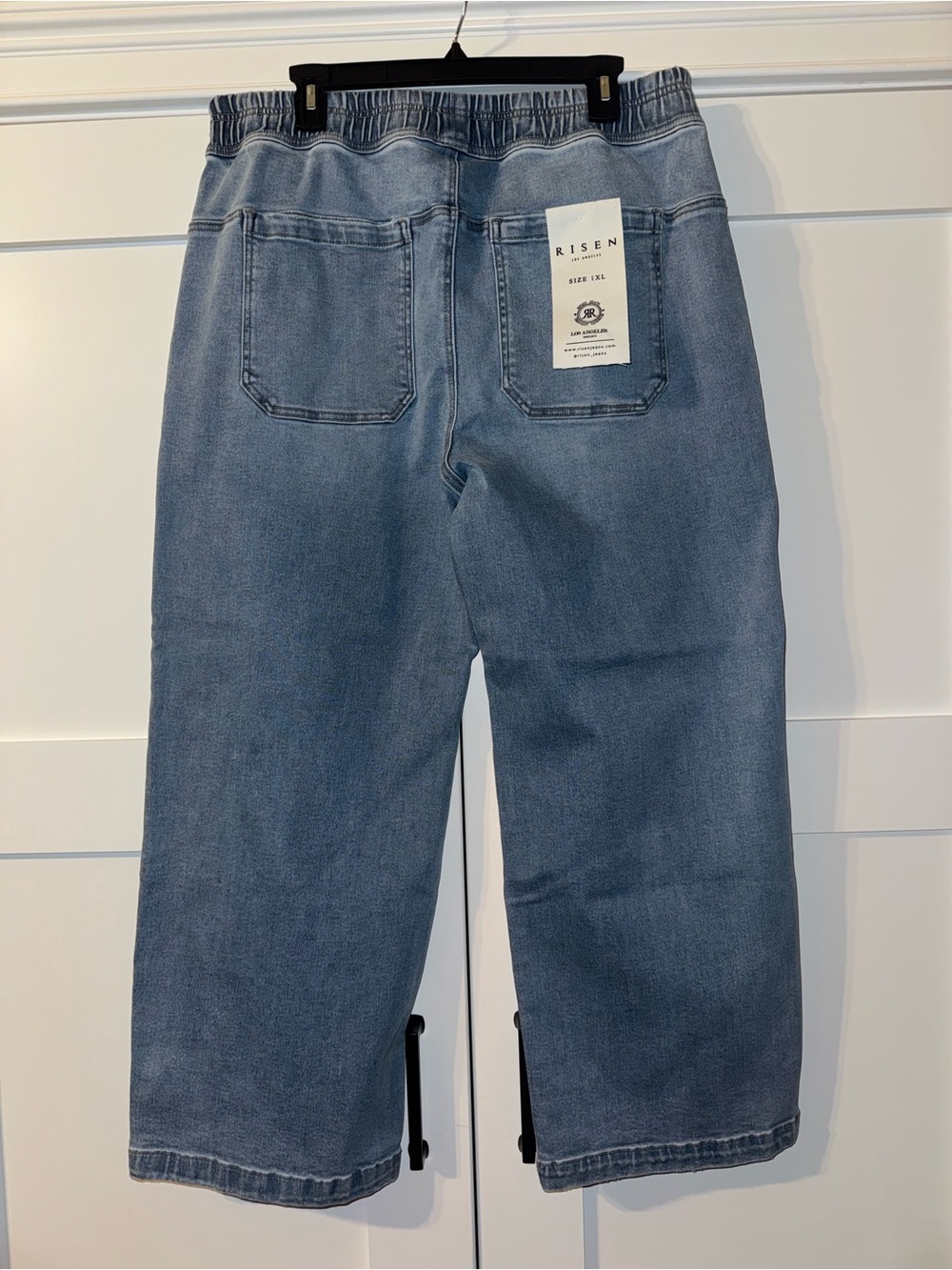 Risen Women's Light Blue Wide Leg Jeans/capris